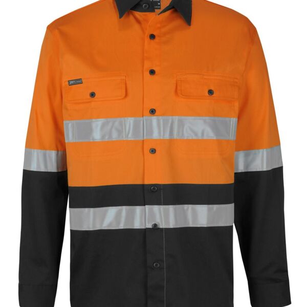 Hi Vis (D+N) L/S Stretch Work Shirt Thumbnail